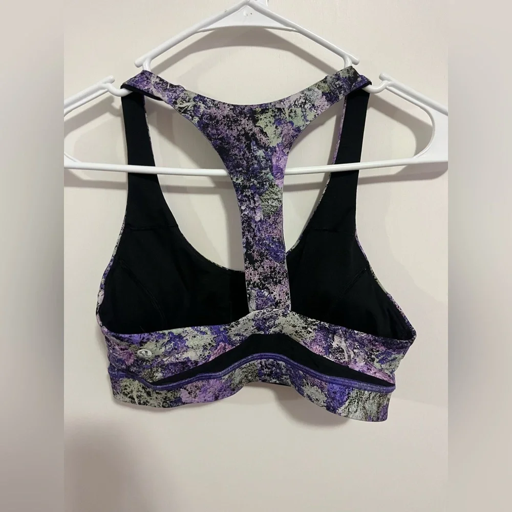 Lululemon Break Free Bra‎ (Nulux) *Vivid Vision Multi Black / Black size 6